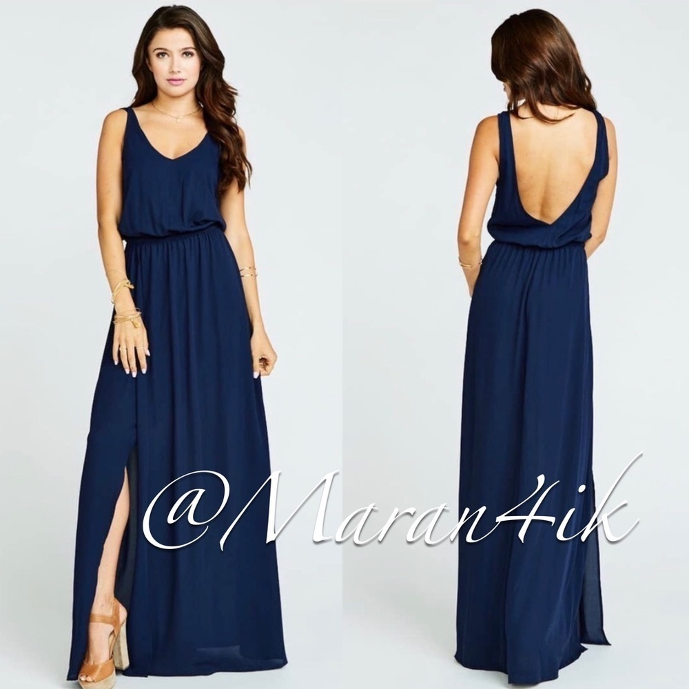 NWT Show Me Your Mumu Kendall
Maxi Dress Rich Navy Blue S